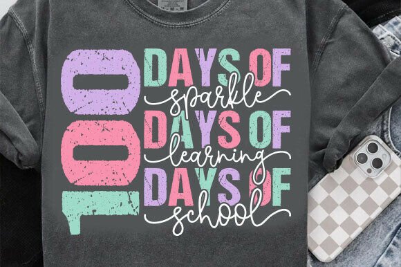 100 Days of School Svg for Local Business Branding