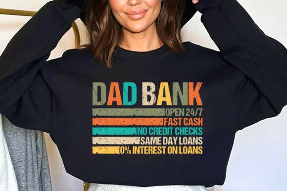 Dad Bank Svg for T-Shirt Designs and Graphics
