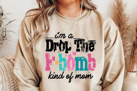 F-Bomb Mom Snarky PNG for T-Shirt Designs and Graphics