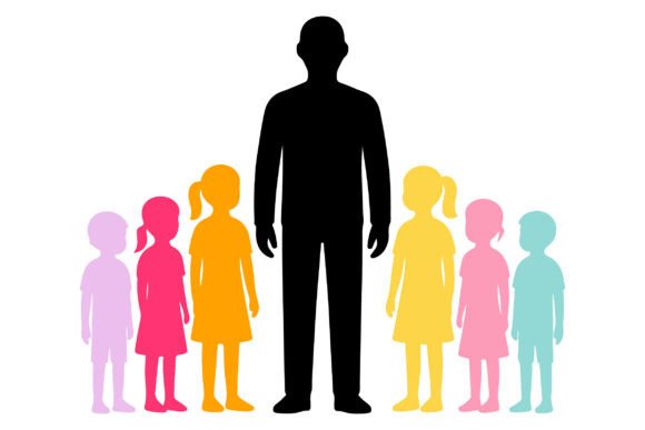 Father's Day Clipart Silhouette Vector for Crafting