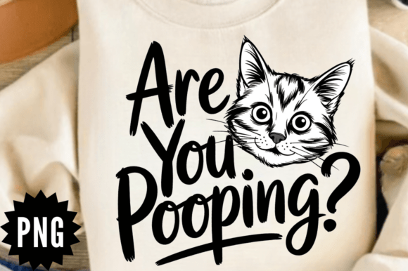 Funny Bathroom Cat Sublimation Design for Local Branding