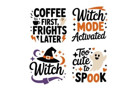 Halloween Witch Ghost Quotes Bundle – Spooky Graphics for T-Shirt Designs