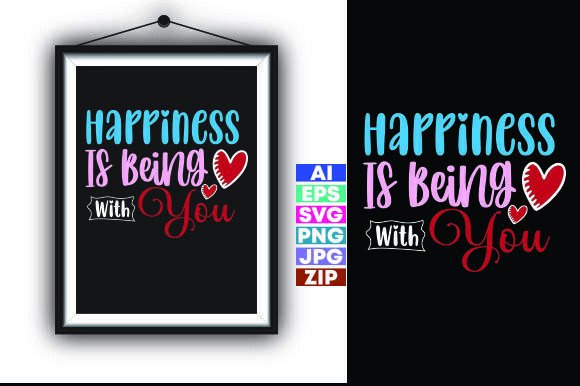 Happiness is Being with You Graphics Freebie
