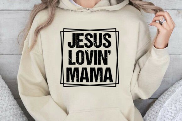 Jesus Lovin Mama PNG Retro Christian Graphics for T-Shirt Designs