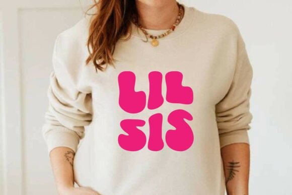 Lil Sis Svg: Retro Little Sister PNG for T-Shirt Designs
