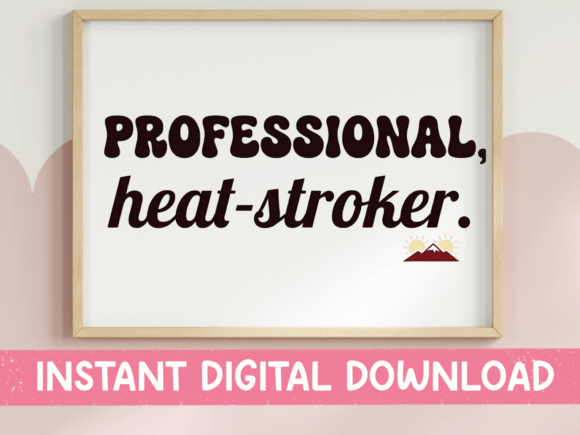 Professional Heat Stroker Funny SVG for Blog and Website Graphics