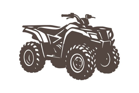 Quad Silhouette Vector Clipart for Modern Graphics and Illustrations