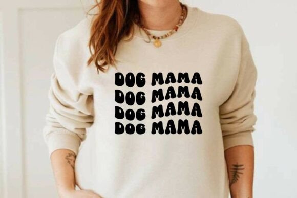 Retro Dog Mama SVG for T-Shirt Designs and Graphics