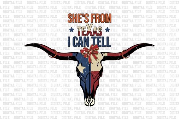 She's from Texas I Can Tell SVG Graphics for T-Shirt Designs