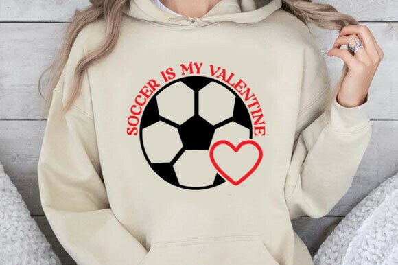 Soccer Is My Valentine Svg for T-Shirt Designs and Graphics