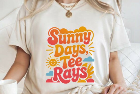 Sunny Days Tee Rays Summer T-shirt PNG for Branding and Marketing