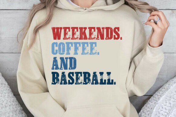 Weekends Coffee and Baseball PNG Graphics for T-Shirt Designs