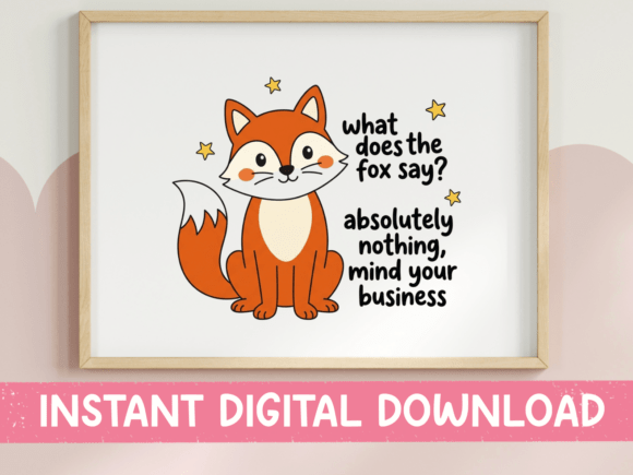 What Does the Fox Say Funny SVG for T-Shirt Designs
